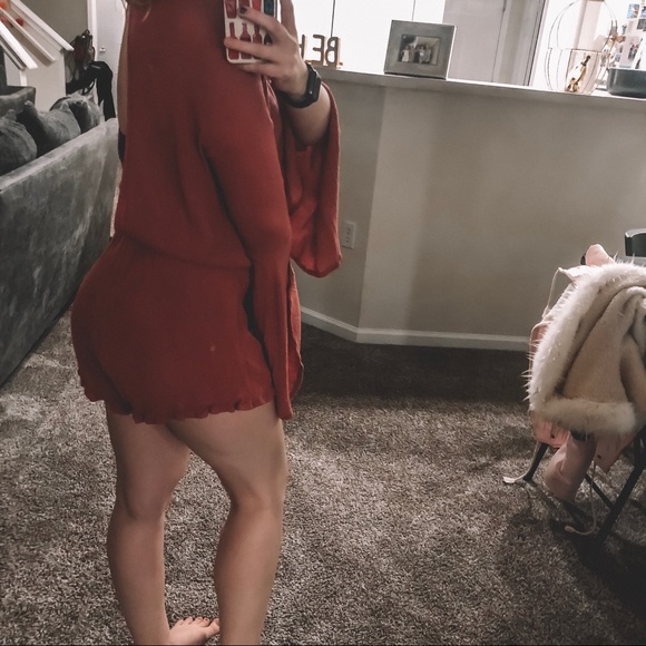 Pants - 🧡Altar’d State Long sleeve romper 🧡